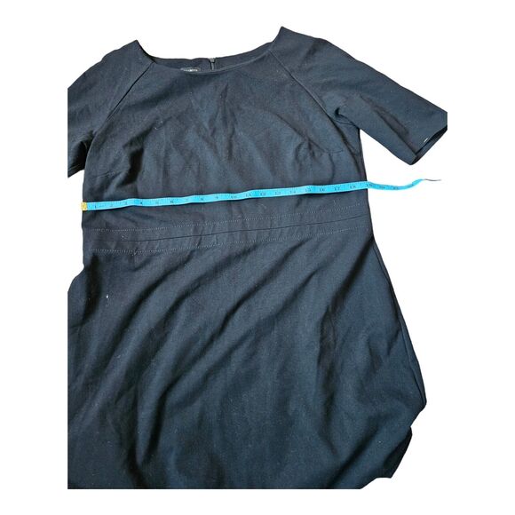 Talbots Size 12 Black Short Sleeve Zip Closure Dress - Picture 5 of 7